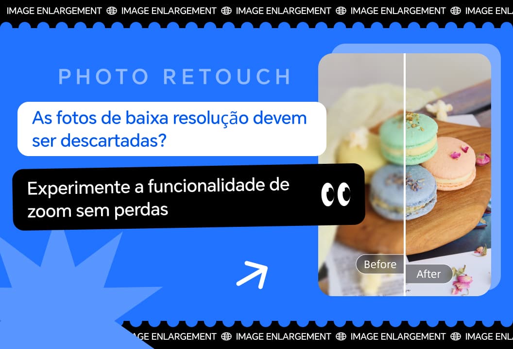 As fotos de baixa resolução devem ser descartadas? Experimente a funcionalidade de zoom sem perdas