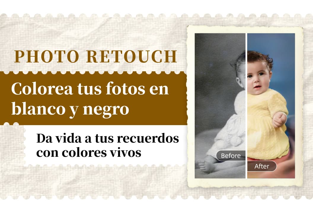 Retoque fotográfico: Recrea los recuerdos coloridos de fotos antiguas