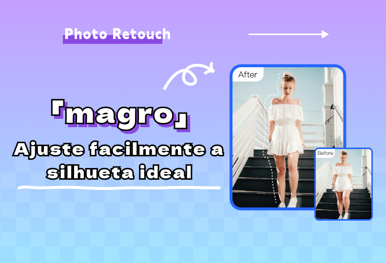 Recurso de modelagem do Photo Retouch: redefina sua silhueta